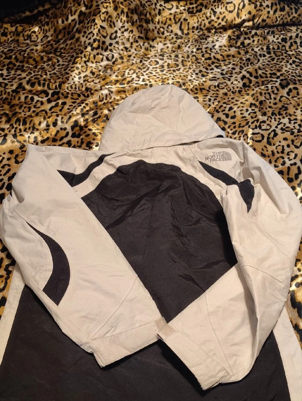 The North Face Two-Tone Black and Light Gray Hooded Jacket